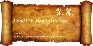 Uzsák Magdaléna névjegykártya